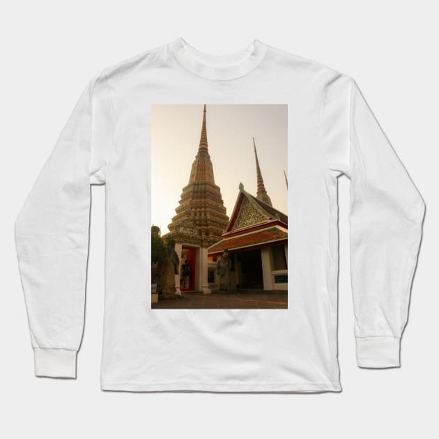 Fourth entrance view to Phra Chedi Rai at Wat Pho Long Sleeve T-Shirt by kall3bu